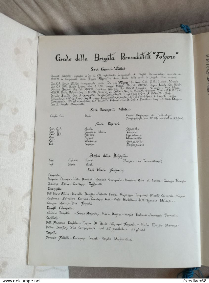 ESERCITO Brigata FOLGORE 1972 Paracadutisti completo parà Livorno Pisa Siena Libano Somalia missione