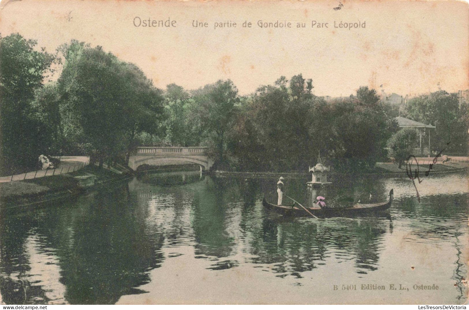 BELGIQUE - Ostende - Une Partie De Gondole Au Parc Léopold - Carte Postale Ancienne - Spa