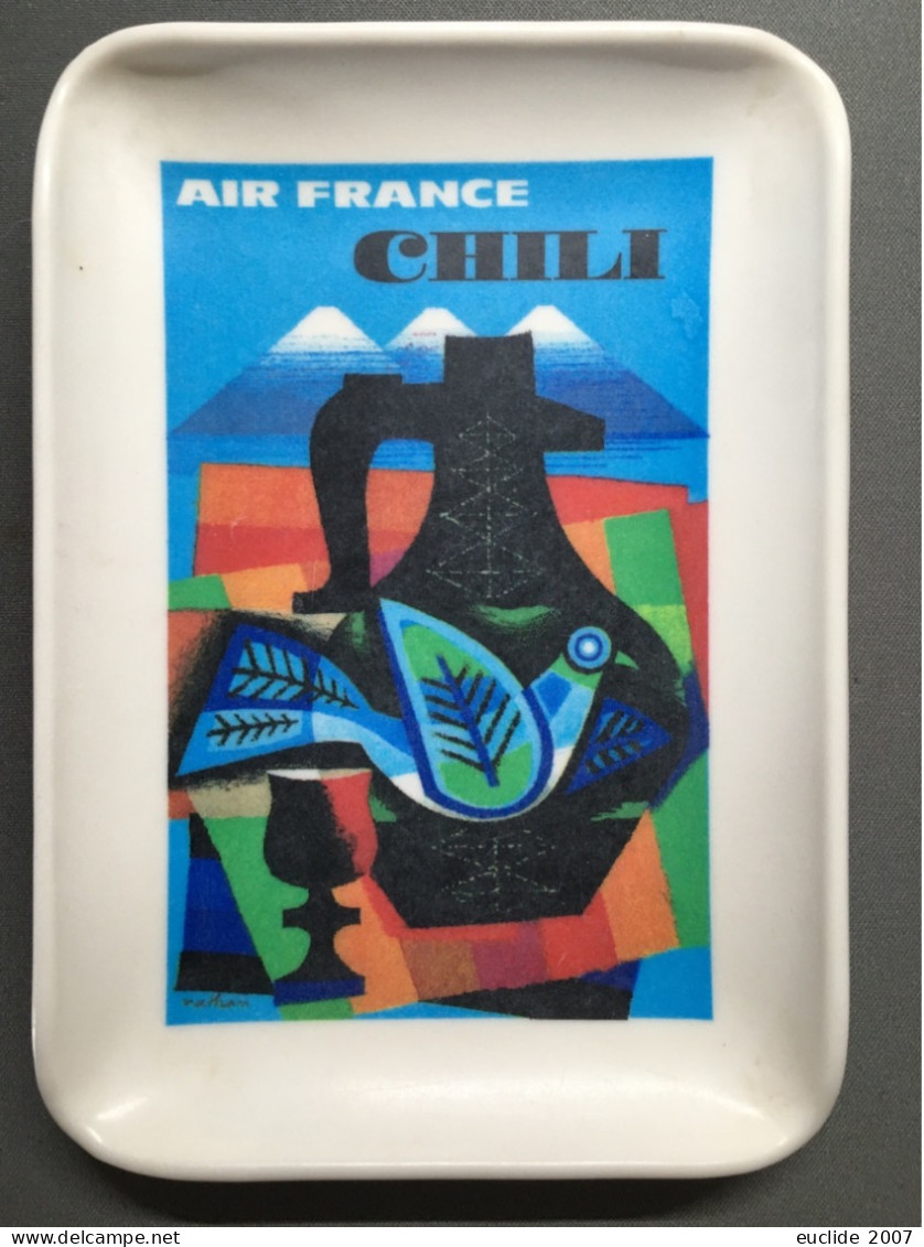 Cendrier Air France Chili. - Otros & Sin Clasificación