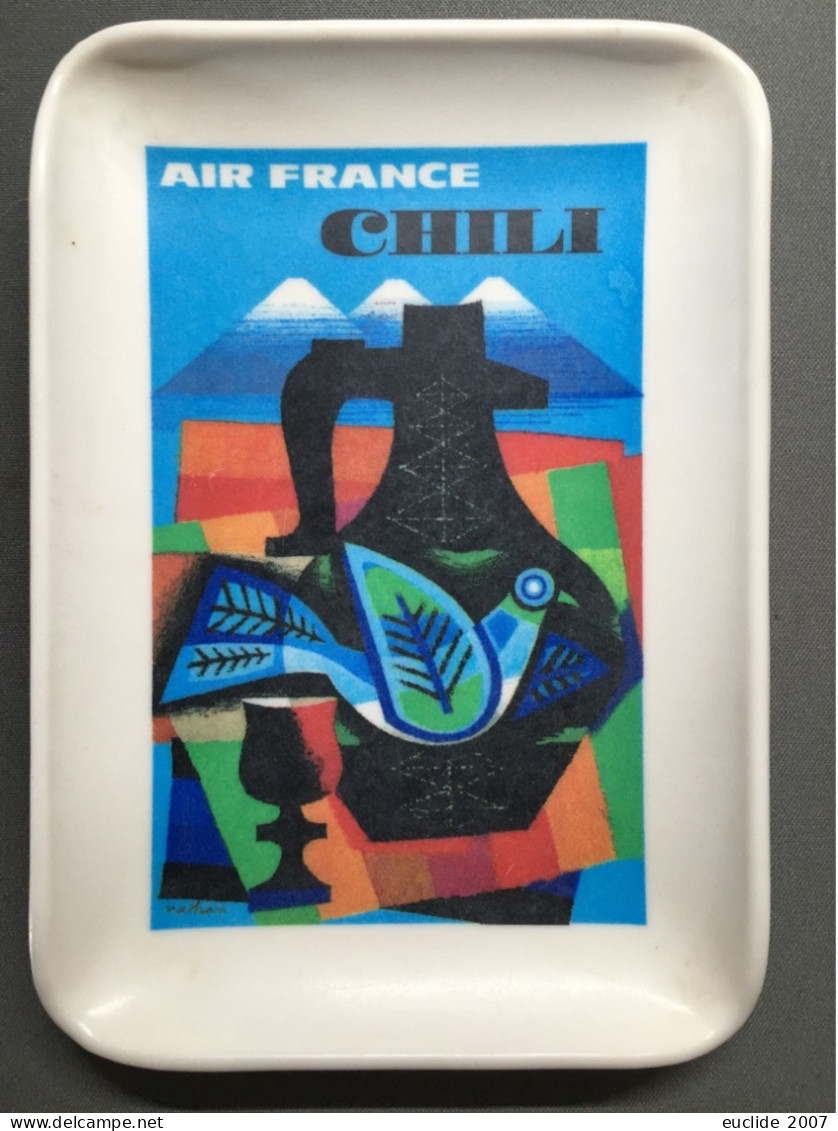 Cendrier Air France Chili. - Sonstige & Ohne Zuordnung