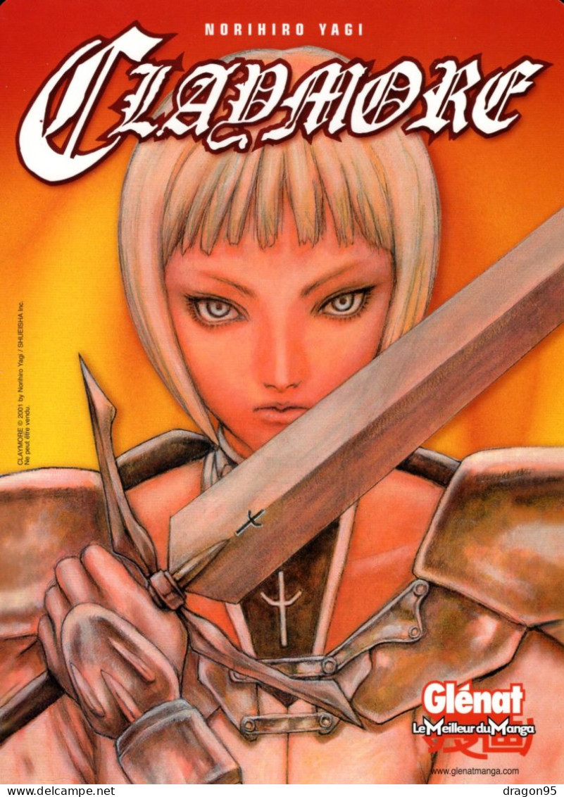 Matériel Publicitaire CLAYMORE - Norihiro Yagi - Glénat - Manga - 2001 - Produits Dérivés