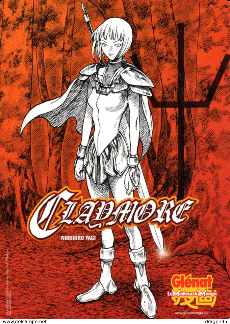 Matériel Publicitaire CLAYMORE - Norihiro Yagi - Glénat - Manga - 2001 - Varia