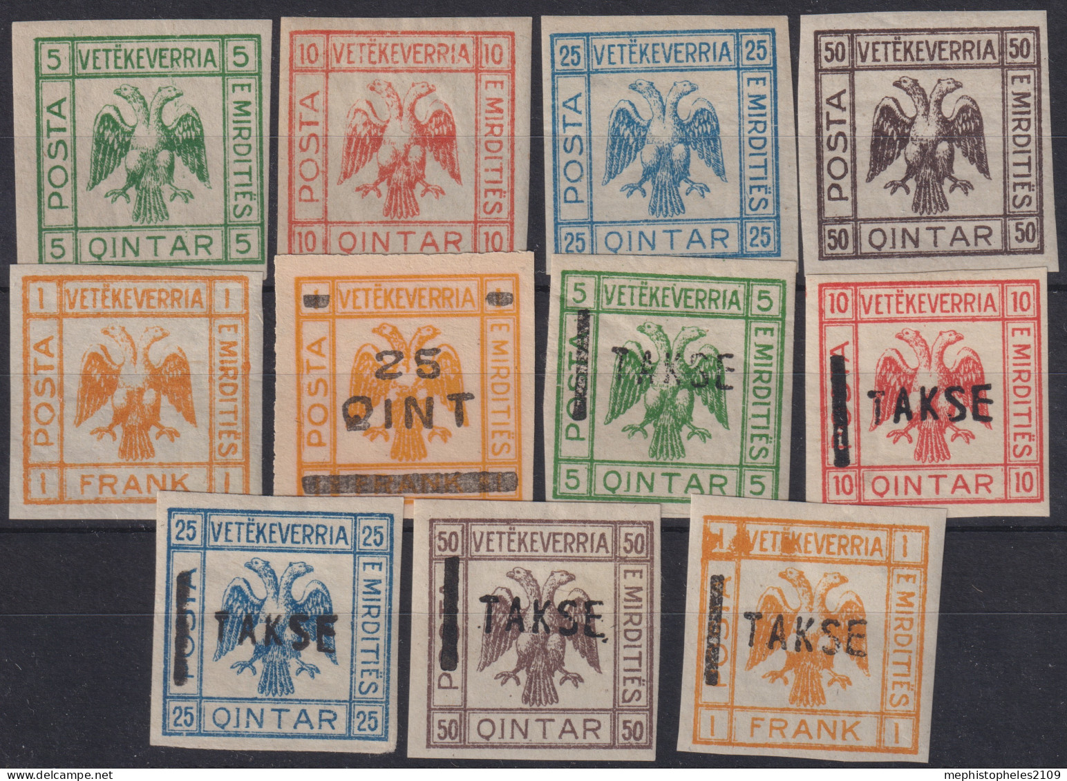 ALBANIA 1921 - Canceled - Mirditi Complete Set (incl. Takse) - Albanien