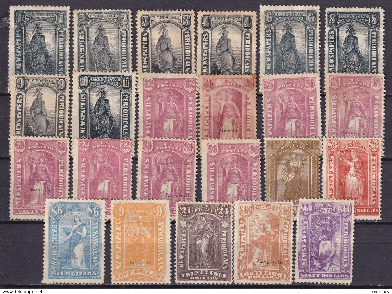 USA - Journaux - 23 Valeurs De 1875/85 FAUX - Unused Stamps
