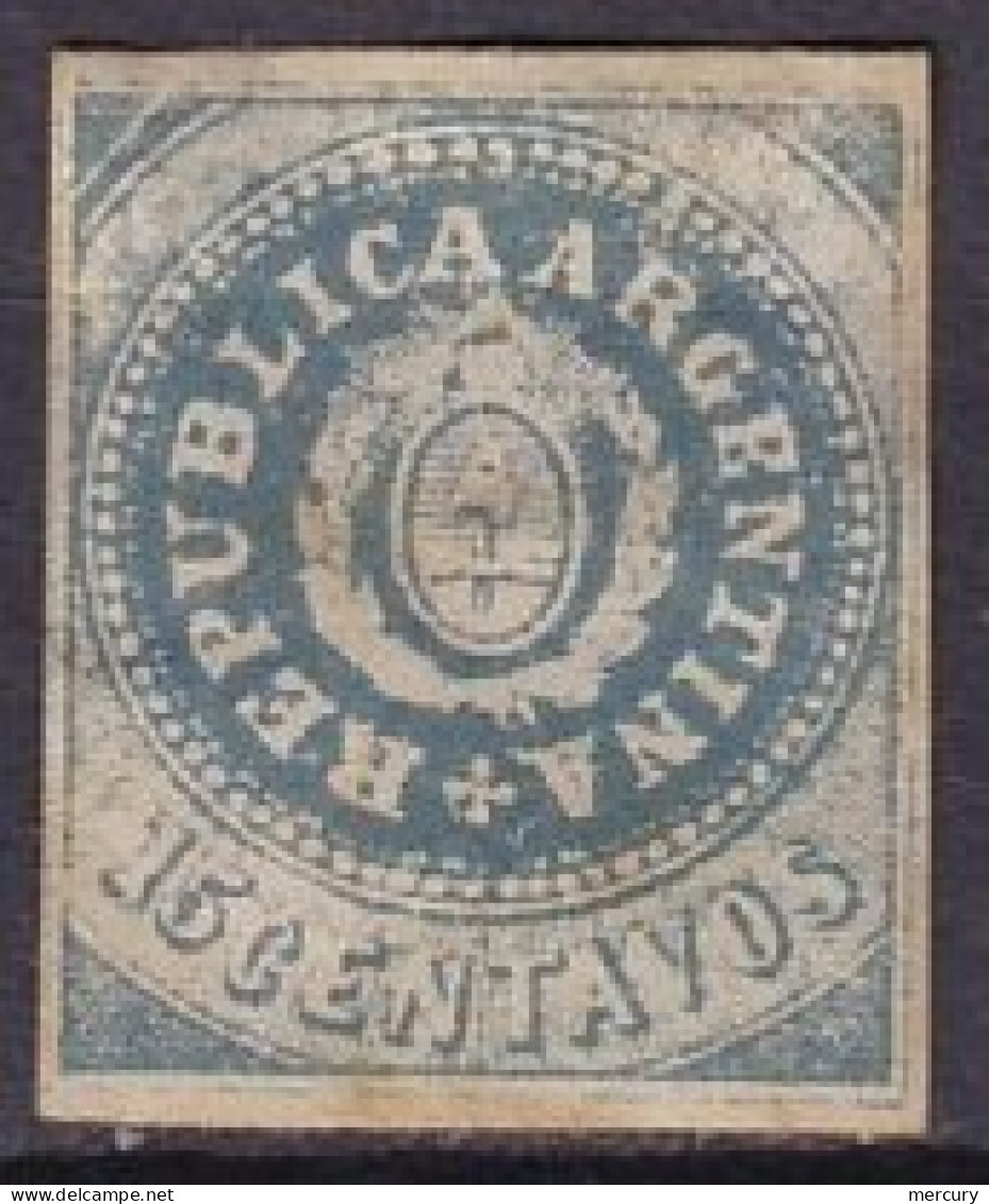 ARGENTINE - 15 C. Bleu Sans Accent Sur L'U De REPUBLICA De 1862/64 FAUX - Ungebraucht