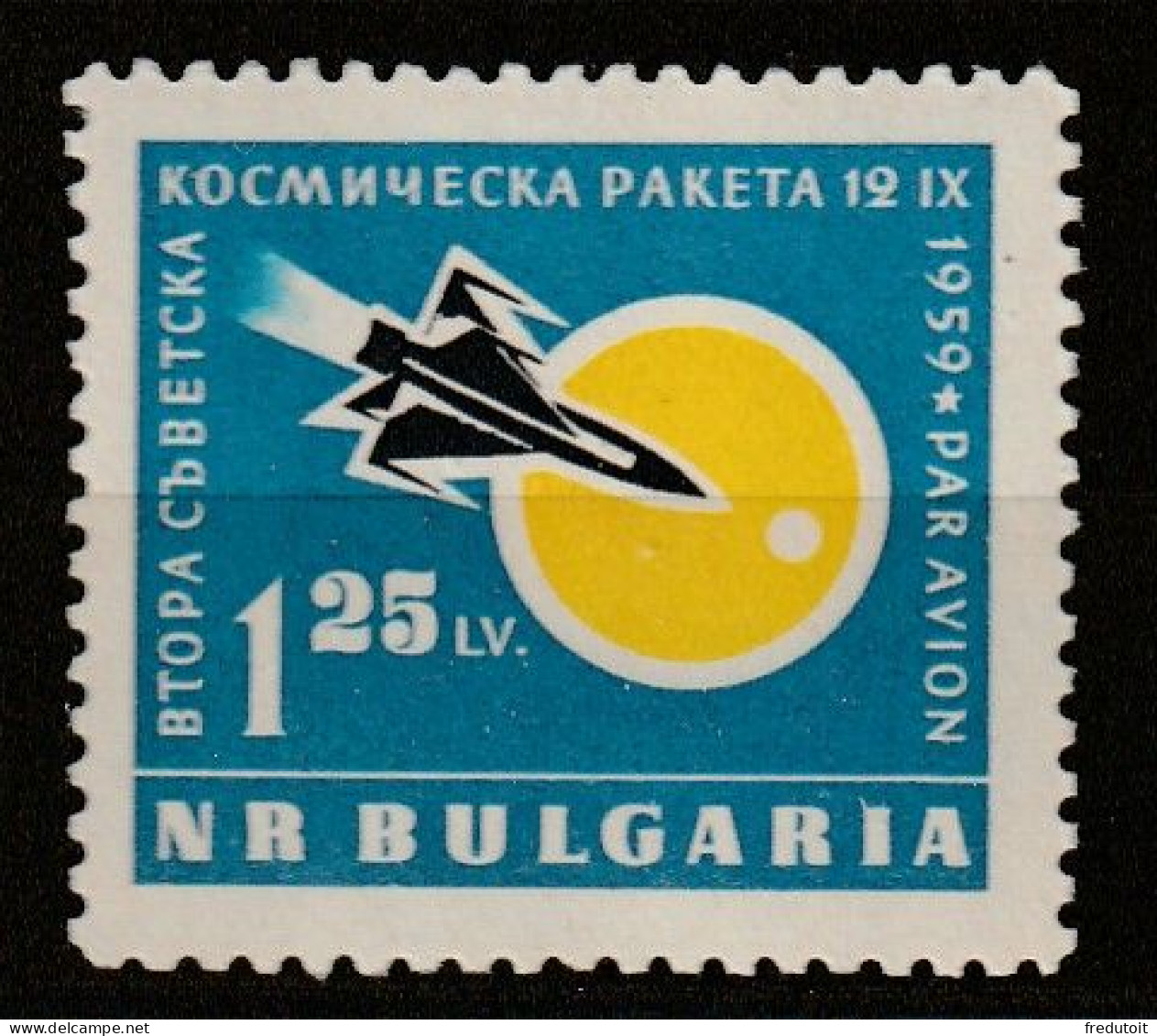 BULGARIE - Poste Aérienne N°78 ** (1960) Lunik II - Posta Aerea