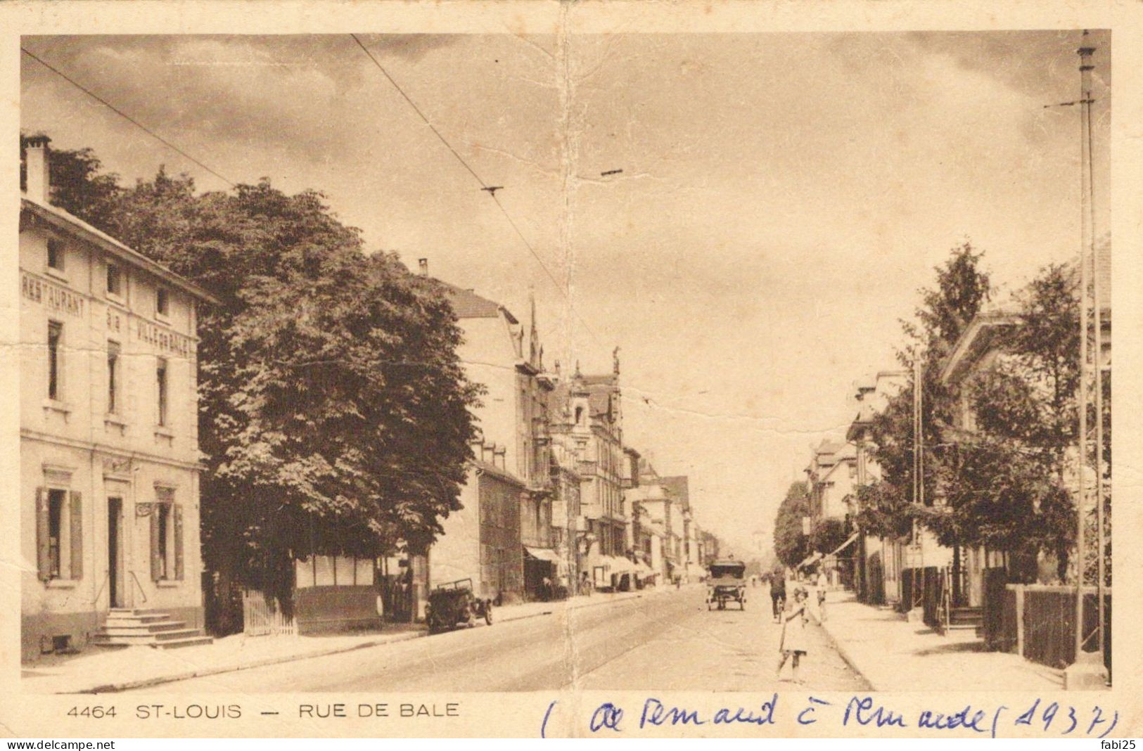 SAINT LOUIS RUE DE BALE PLI CENTRAL - Saint Louis