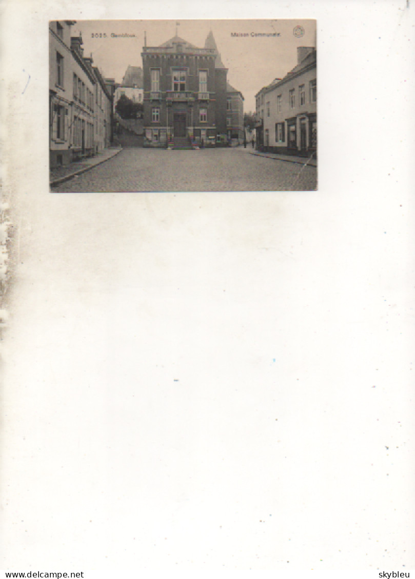 Belgique - CPA - GEMBLOUX -  Maison Communale -  Café - Commerces - 1912 - Scan Du Verso - - Gembloux