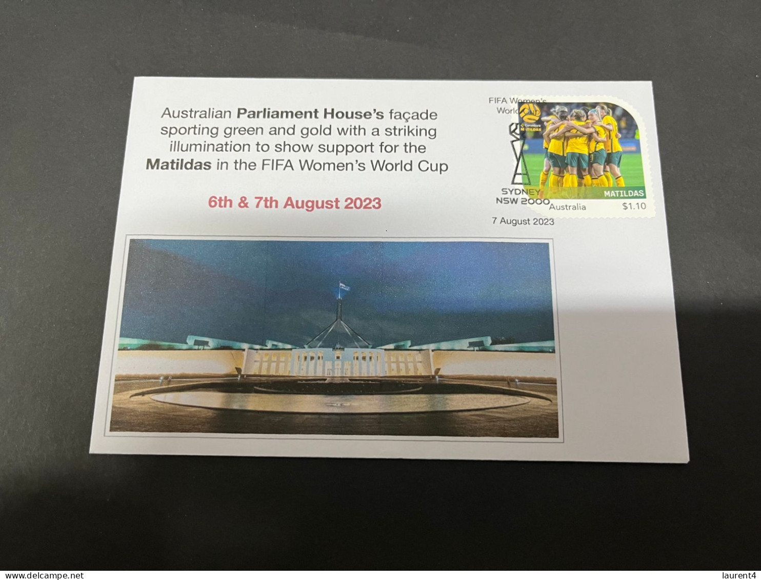 7-8-2023 (1 T 44) FIFA Women's Football World Cup - Canberra Parliament House Supporting The Matildas.... - Dollar