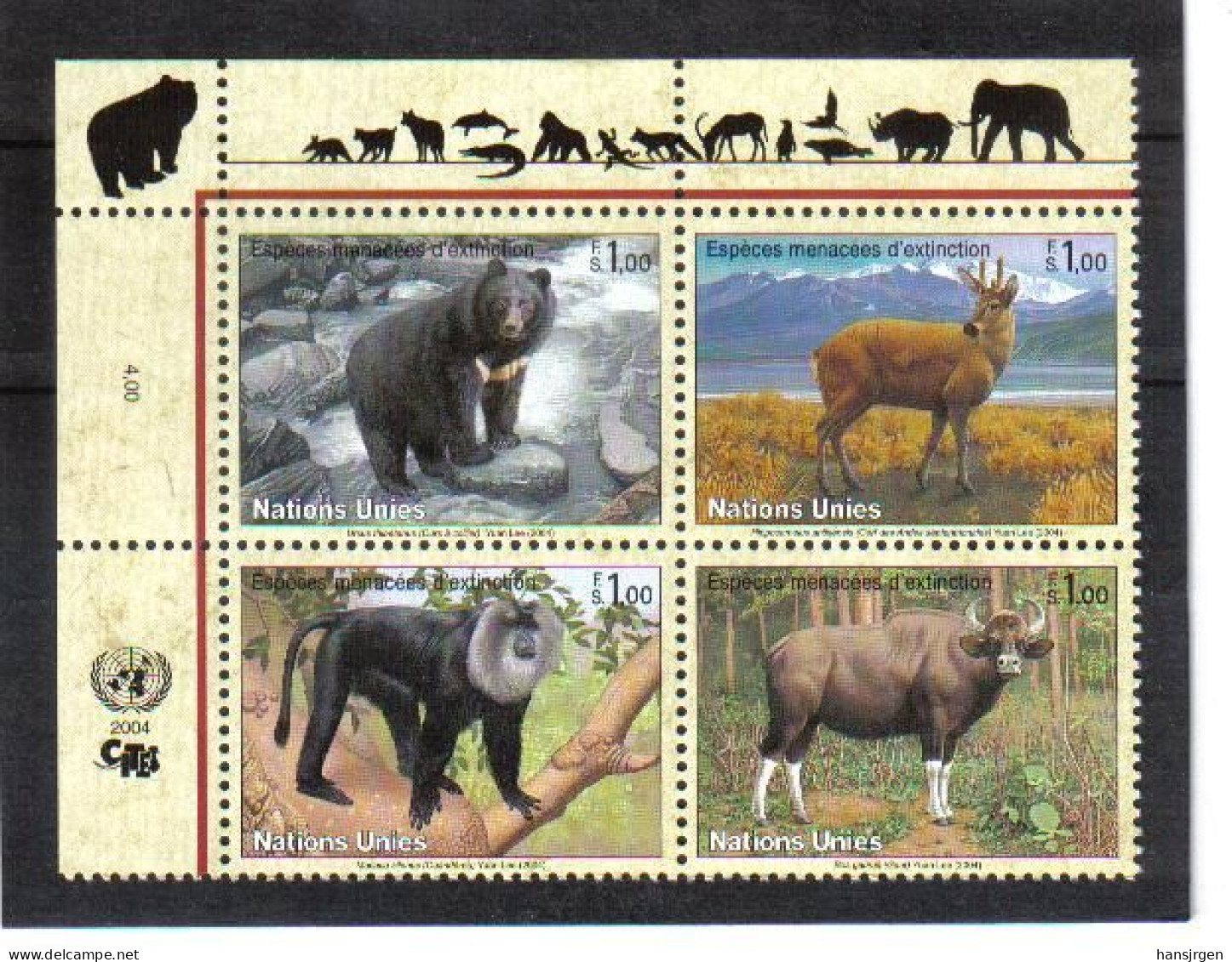 VNG215 VEREINTE NATIONEN UNO GENF 2004 MICHL 482/85 **  Postfrisch SIEHE ABBILDUNG - Unused Stamps