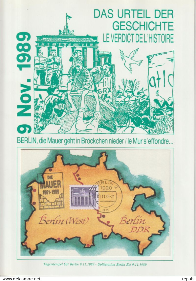 France 1990 Feuillet De 5 Vignettes Numéroté Dans Encart 2 Volets Strasbourg Parlement Européen - Autres & Non Classés