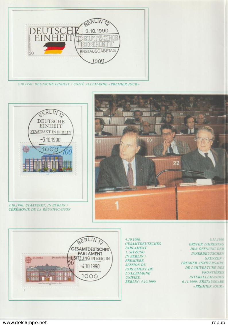 France 1990 Feuillet De 5 Vignettes Numéroté Dans Encart 2 Volets Strasbourg Parlement Européen - Autres & Non Classés