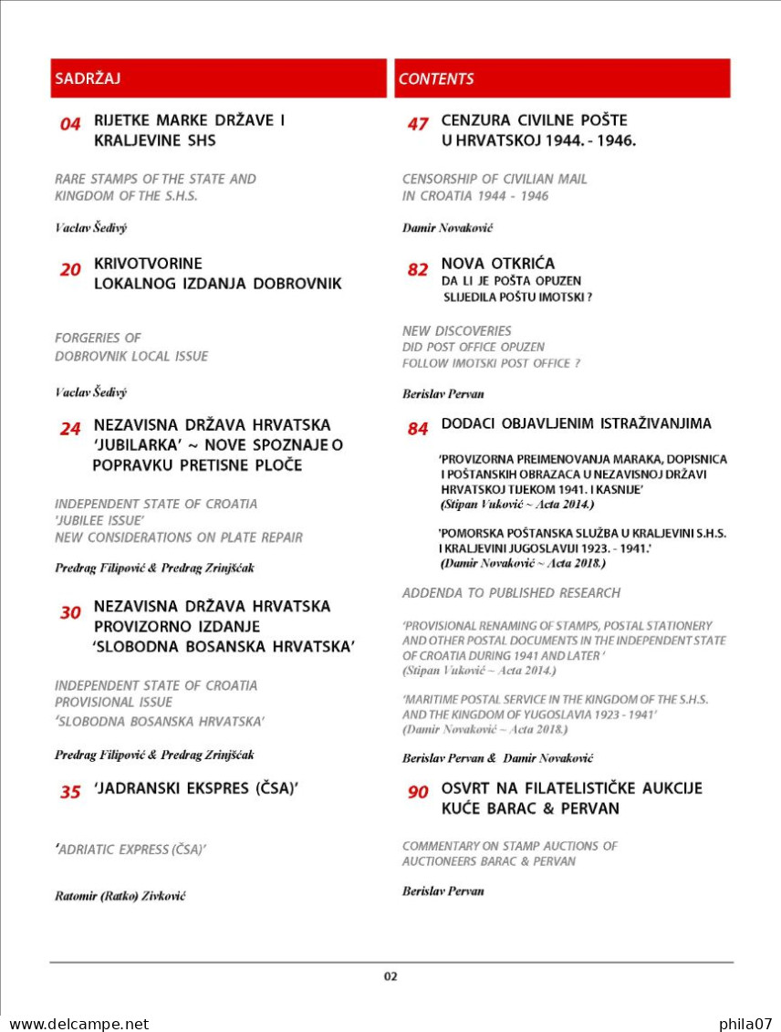 'ACTA PHILATELICA NOVA 2022.' PUBLISHED ANNUALLY. CROATIAN PHILATELIC ALMANAC - Other & Unclassified