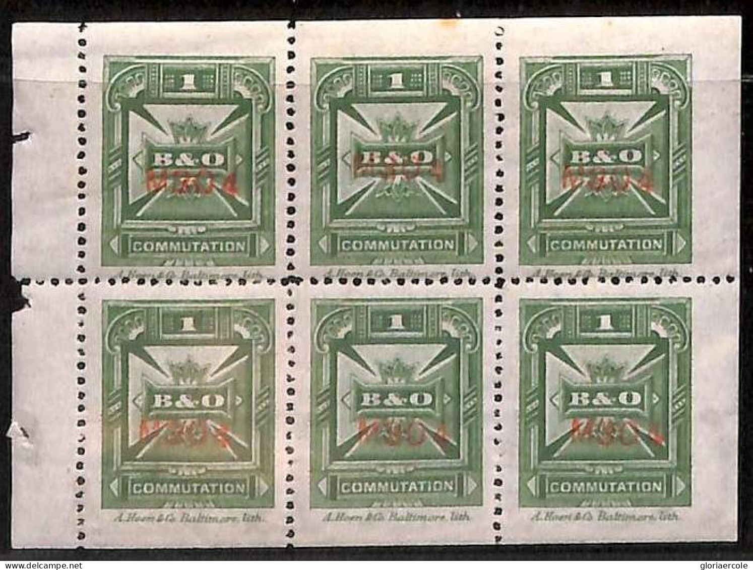 76640 - United States - STAMPS - Scott #  TELEGRAPH  3T 14 - PANE  Of 6 Mint MNH - Telégrafo