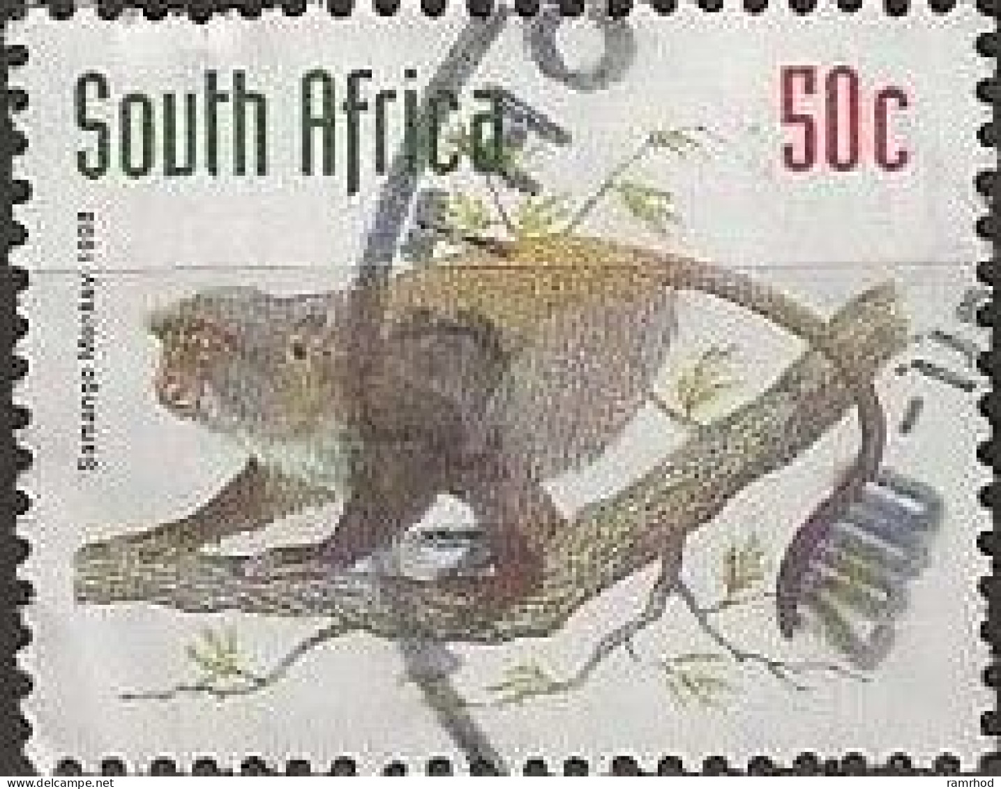 SOUTH AFRICA 1997 Endangered Fauna - 50c. - Samango Monkey FU - Oblitérés
