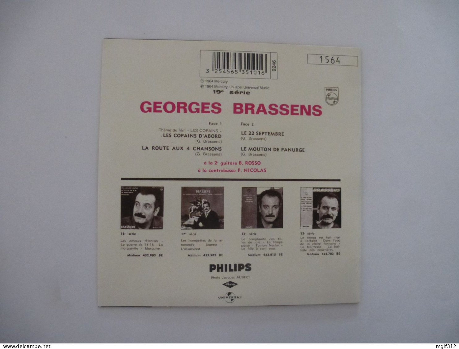 Georges BRASSENS : LOT De 2 CD Scan Recto Et Verso - Collectors