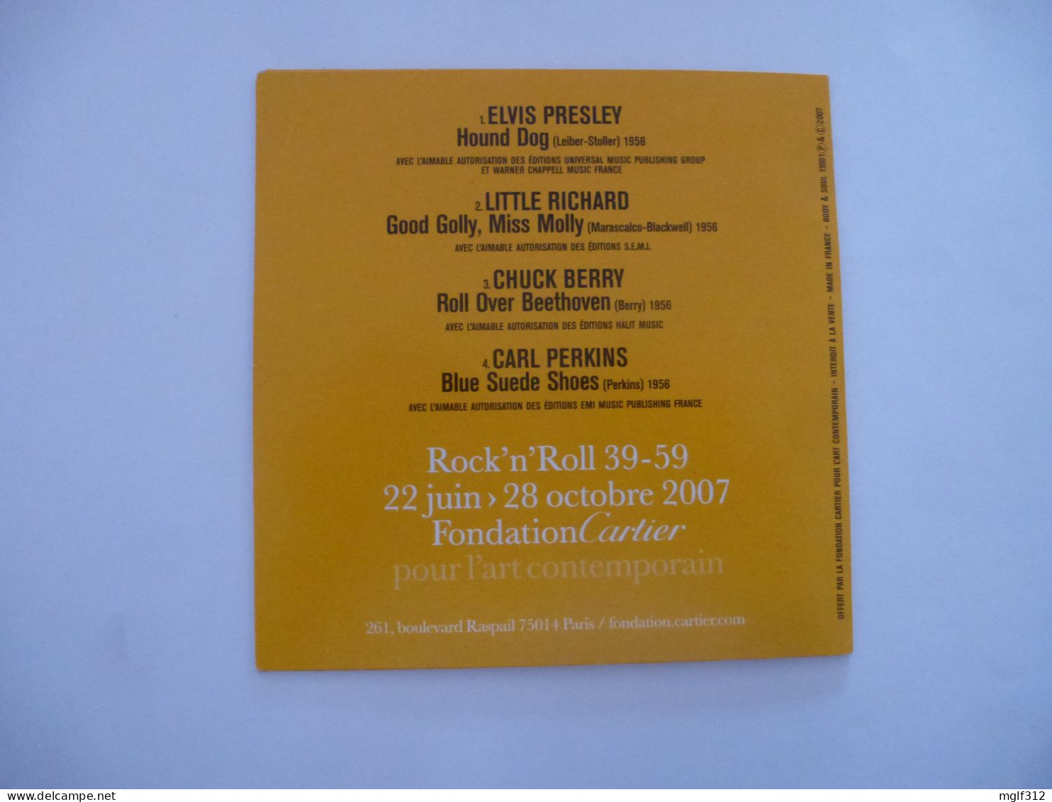 ROCK'n'ROLL 39-59 - CD Hors Commerce - Elvis PRESLEY, Little RICHARD,Chuck BERRY, Carl PERKINS - NEUF 2007 - 2 Scans - Collectors