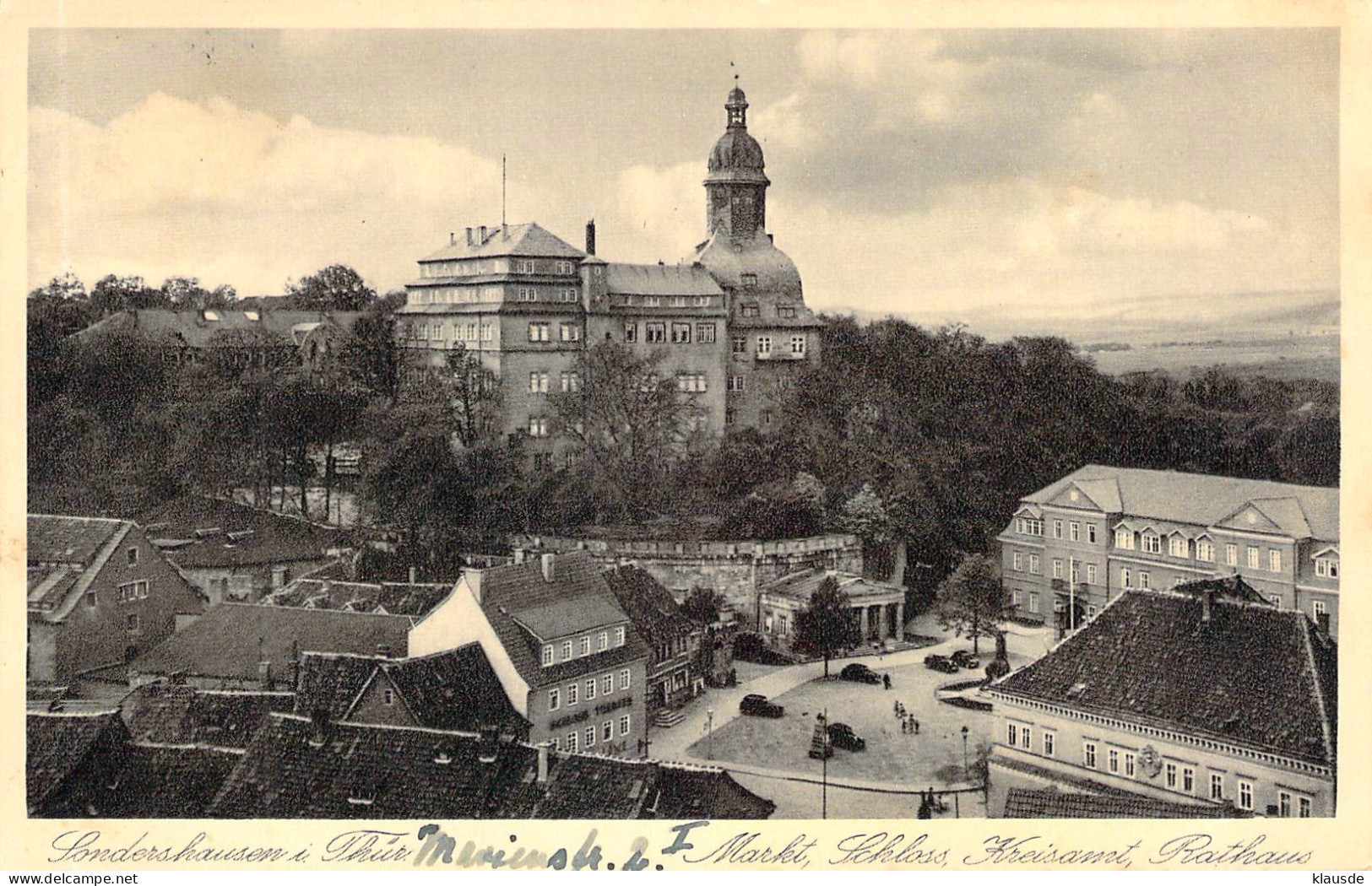 Sondershausen - Markt,Schloss,Kreisamt Gel.1938 - Sondershausen