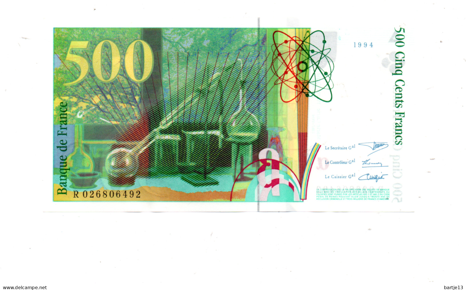 FRANKRIJK 500 FRANCS 1994 MARIE CURIE UNC/ALMOST FDC - 500 F 1994-2000 ''Pierre Et Marie Curie''