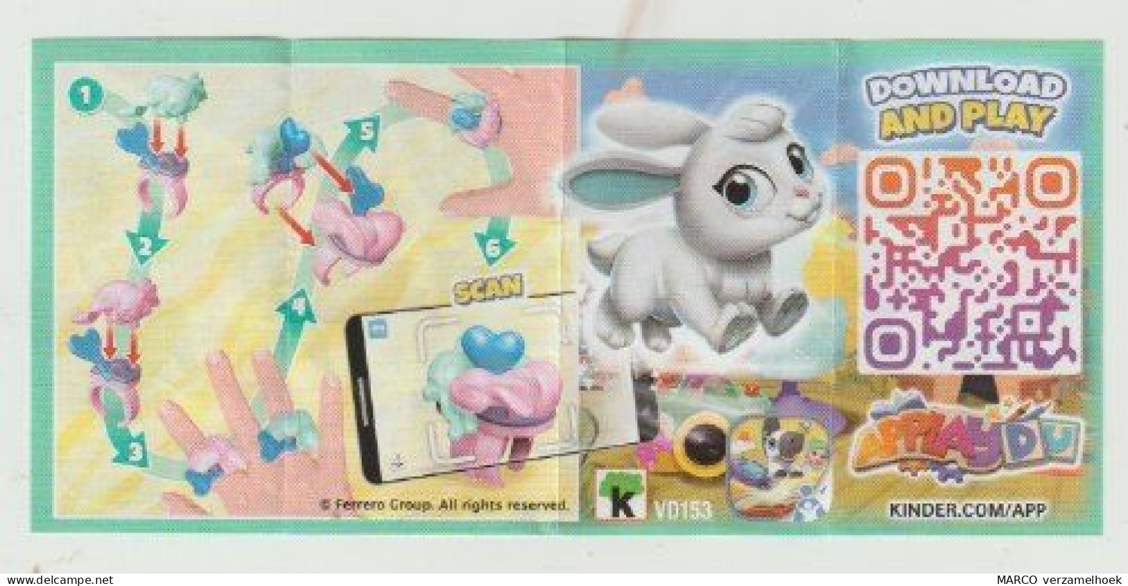 Handleiding FERRERO Kinder K-VD153 Rabbit-konijn 2022 ApplayDU - Instrucciones