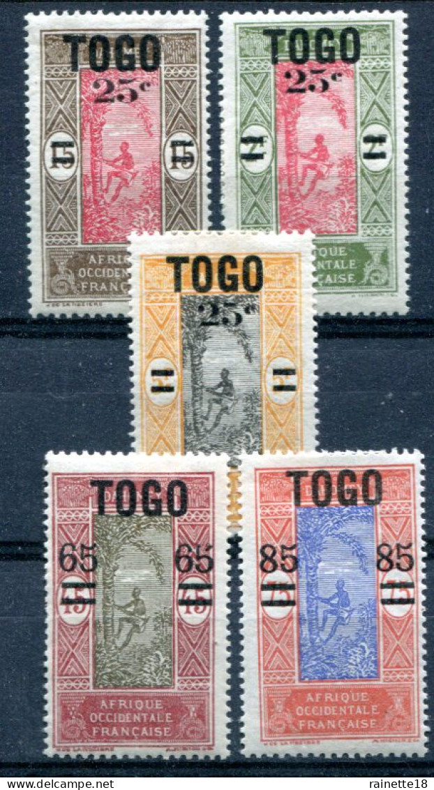 Togo            119/123 * - Unused Stamps