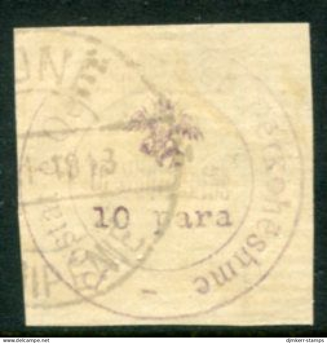 ALBANIA 1913 Circular Handstamp With Eagle And Value 10 Para Used.   Michel 18 - Albanien