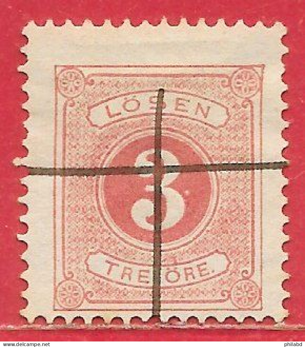 Suède Taxe N°2A 3ö Rose (dentelé 13) 1874 O - Taxe