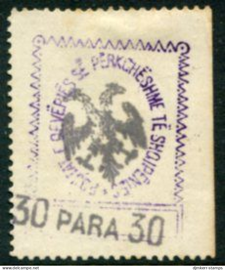 ALBANIA 1913 First Anniversary Of Independence 30 Para. Unused.   Michel 26 - Albanien