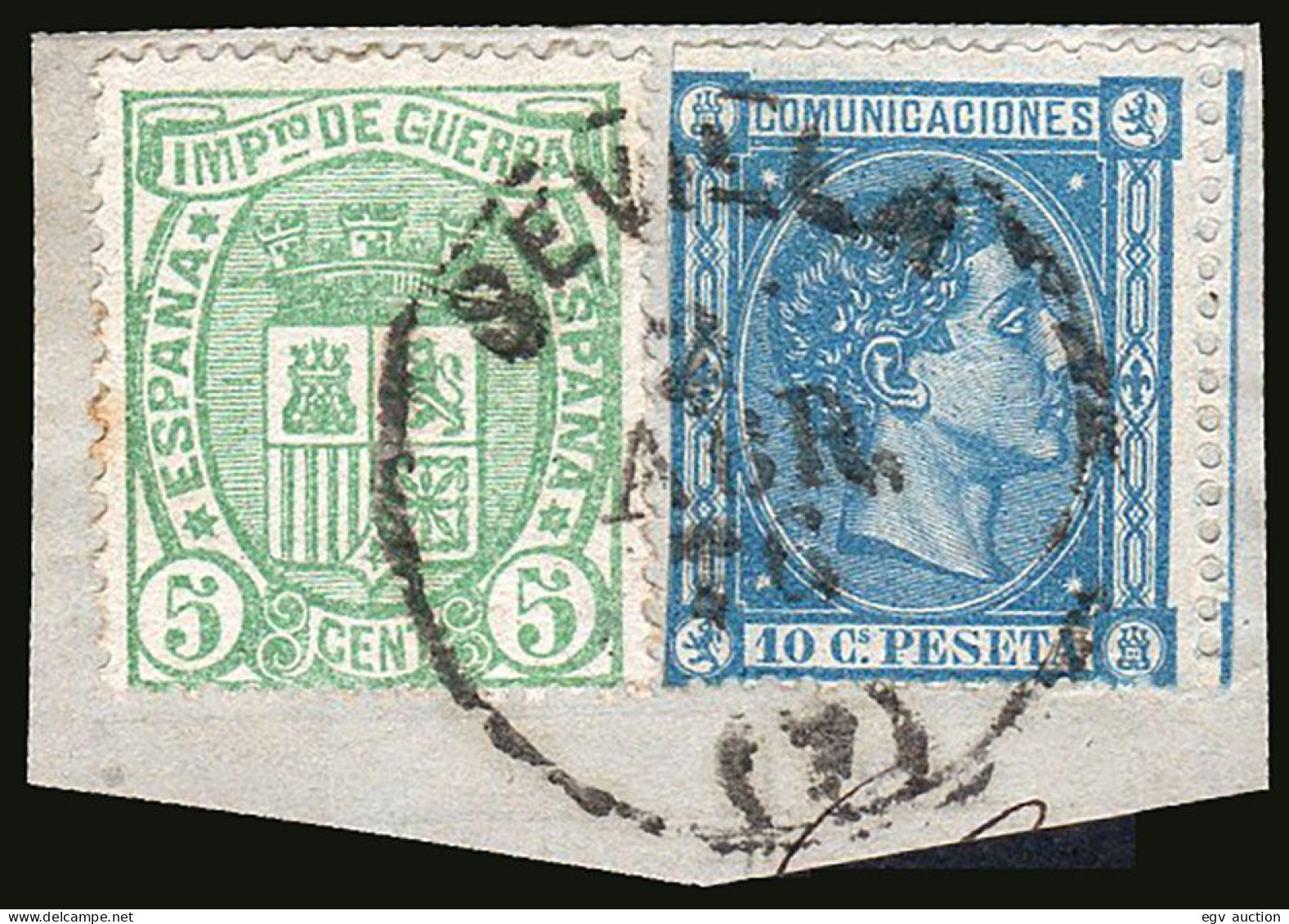 Sevilla - Edi O 164+154 - Fragmento Mat Fech. "Sevilla" - Used Stamps