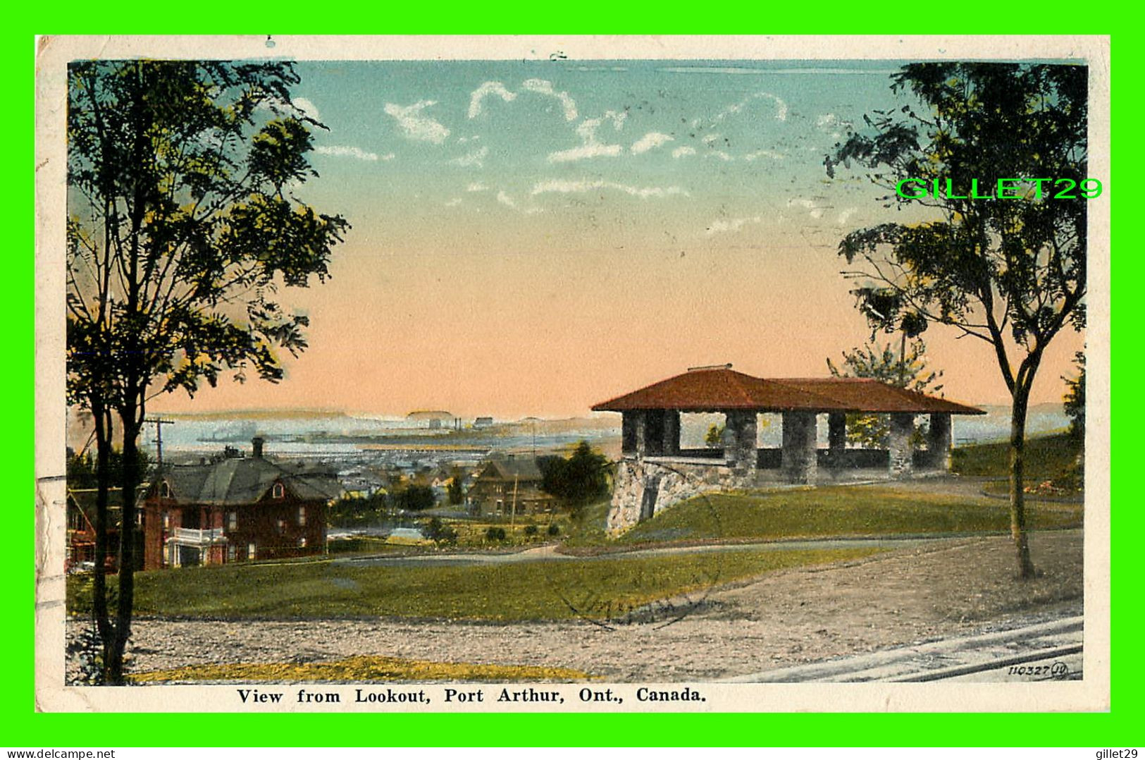 PORT ARTHUR, ONTARIO - VIEW FROM LOOKOUT - TRAVEL IN 1922 -  THE VALENTINE & SONS UNITED PUB. CO LTD - - Port Arthur