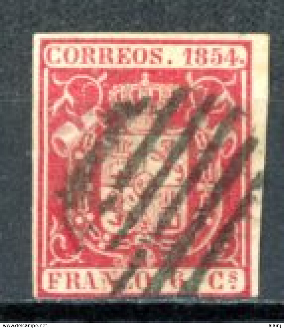 Espagne  1854  Isabelle II     Y&T   24   Mi   26   Obl    ---     Bel état - Usados