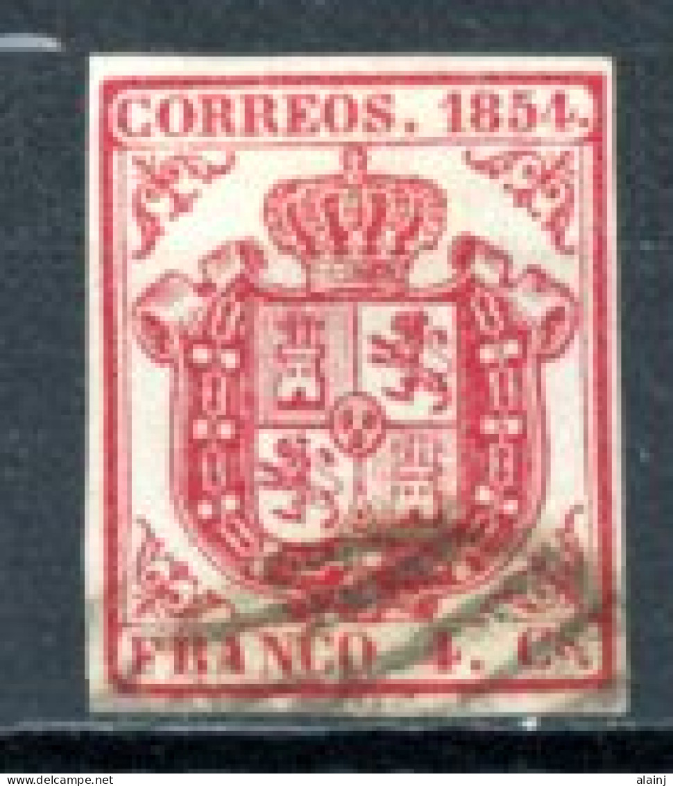 Espagne  1854  Isabelle II     Y&T   29   Mi   25   Obl    ---      - Usados