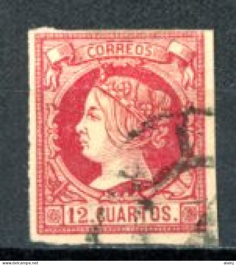 Espagne  1860   Isabelle II     Y&T   49    Mi   45   Obl    ---     TTB - Usados