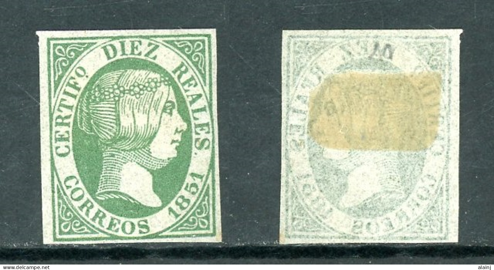 Espagne  1851  Isabelle II     Y&T   11   X    --   SUPERBE FAUX / FALSE   !!! - Postfris – Scharnier