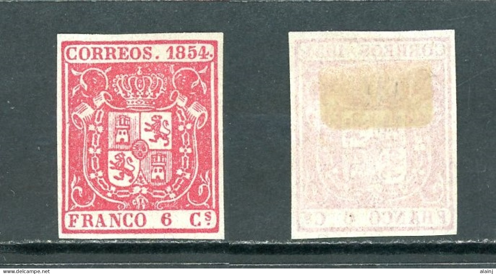 Espagne  1854  Isabelle II     Y&T   24   Mi   26    X    ---     Sans Gomme  --  SUPERBE FAUX / FALSO - Postfris – Scharnier