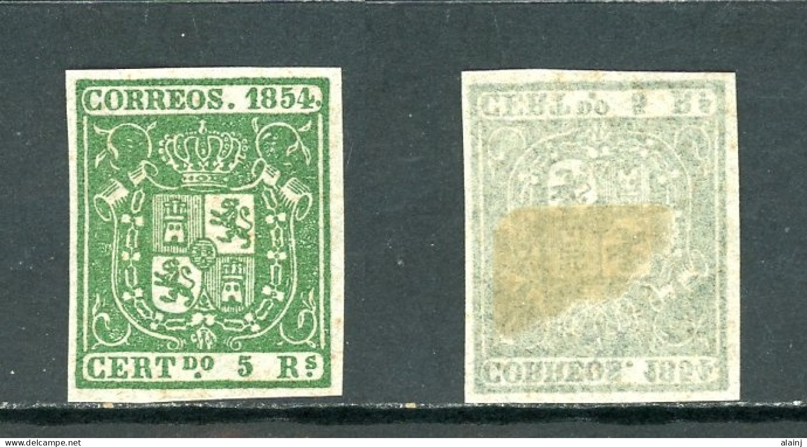 Espagne  1854  Isabelle II     Y&T   26   Mi   29    X    ---     Sans Gomme  --  SUPERBE FAUX / FALSO - Nuevos