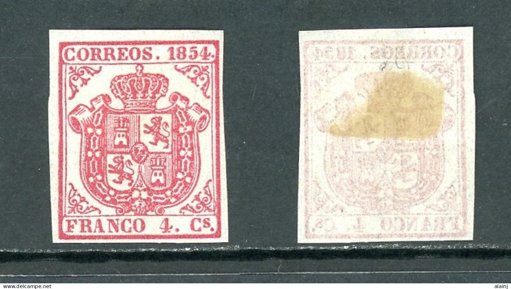 Espagne  1854  Isabelle II     Y&T   29   Mi   25    X    ---     Sans Gomme  --  SUPERBE FAUX / FALSO - Unused Stamps