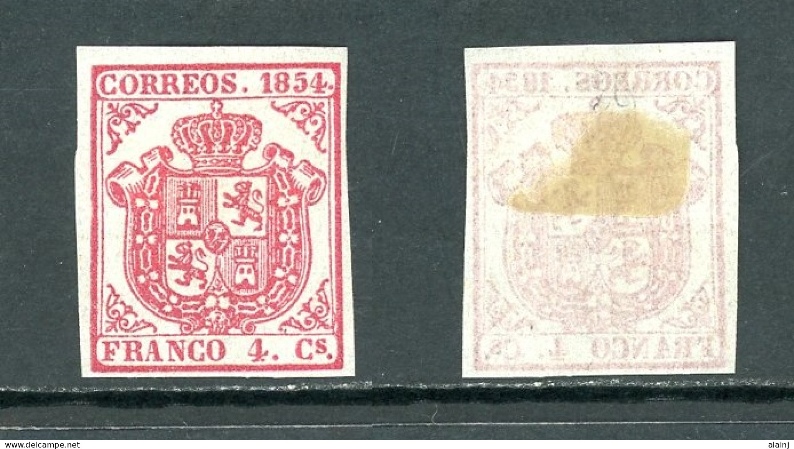 Espagne  1854  Isabelle II     Y&T   29   Mi   25    X    ---     Sans Gomme  --  SUPERBE FAUX / FALSO - Postfris – Scharnier