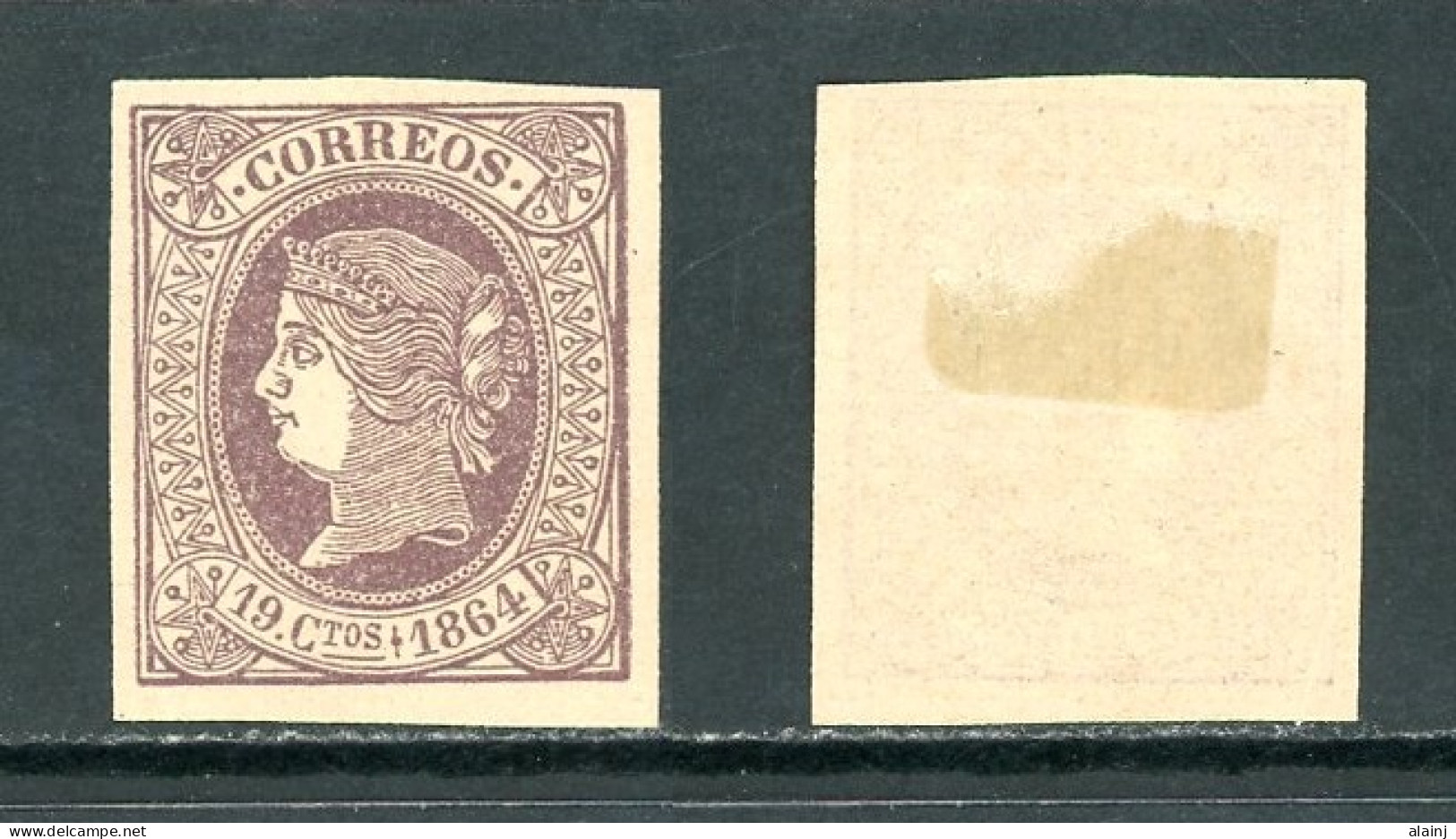 Espagne  1854  Isabelle II     Y&T   62   Mi   58   X    ---     Sans Gomme  --  SUPERBE FAUX / FALSO - Ungebraucht