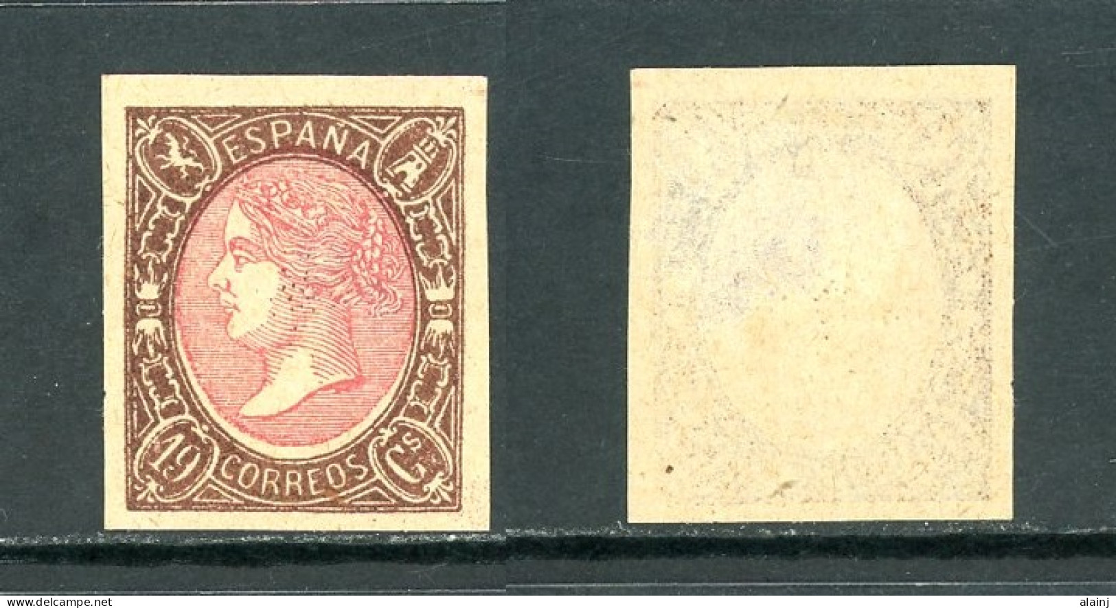 Espagne  1854  Isabelle II     Y&T   68   Mi   64   X    ---     Sans Gomme  --  SUPERBE FAUX / FALSO - Neufs