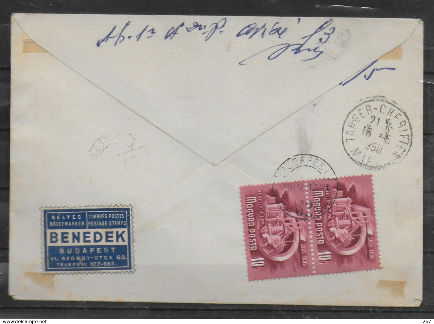 HONGRIE  Lettre Recommandée FDC 1950 Tanger  Syndicats - Storia Postale