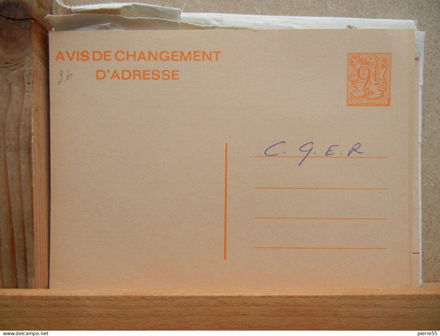 EP - Avis Changement Adresse - 9Fr Orange Lion Héraldique Non Oblitéré 1988 - Adressenänderungen