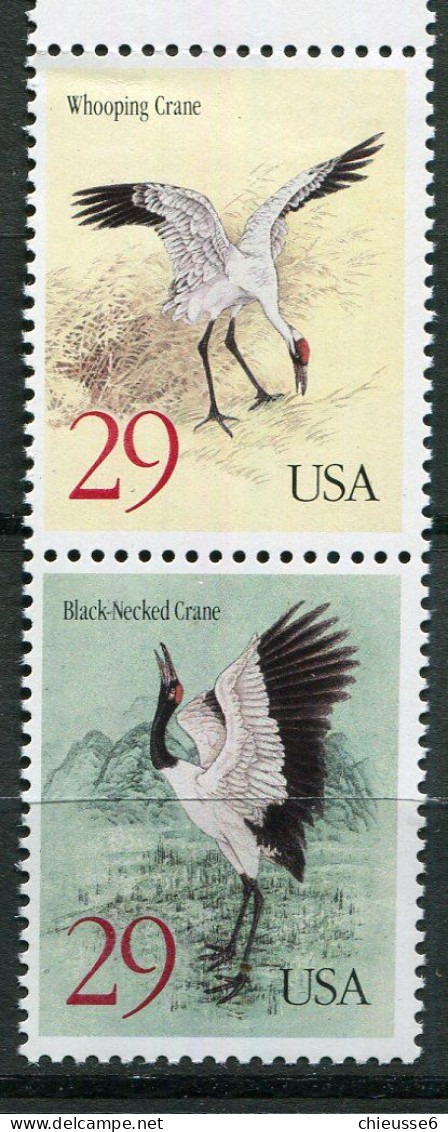 Etats Unis ** N° 2281/2282 Se Tenant - Oiseaux : Grues - Unused Stamps