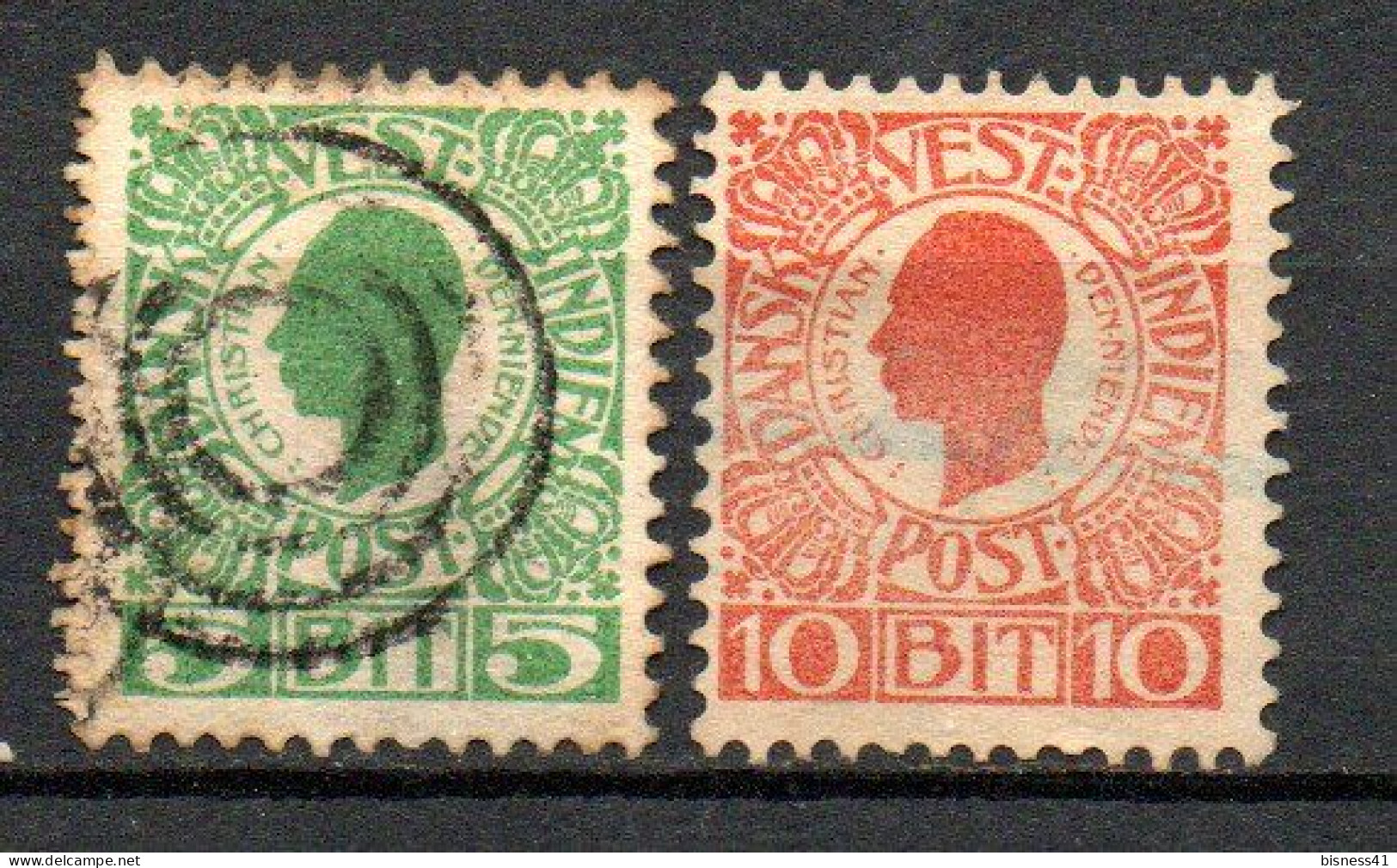 Col33 Danemark Antilles Danoises 1905  N° 27 & 28 Oblitéré Cote : 10,50€ - Danemark (Antilles)