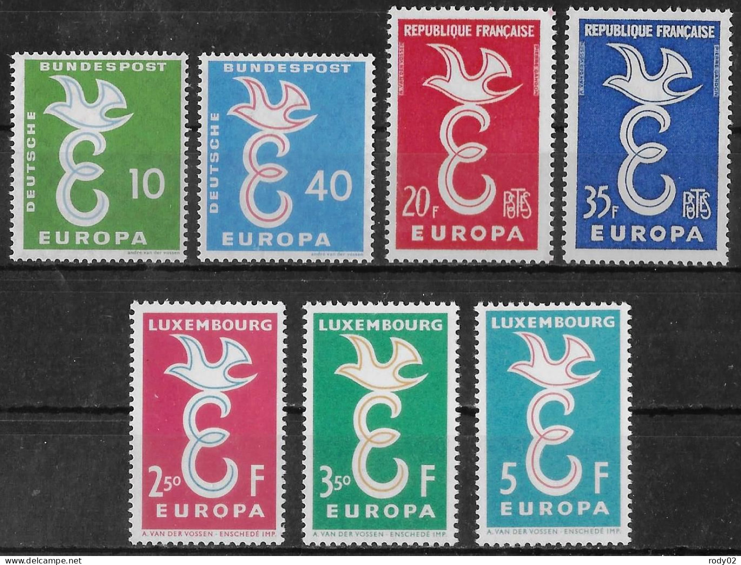 EUROPA CEPT - ANNEE 1958 - 7 VALEURS - NEUF** MNH - 1958