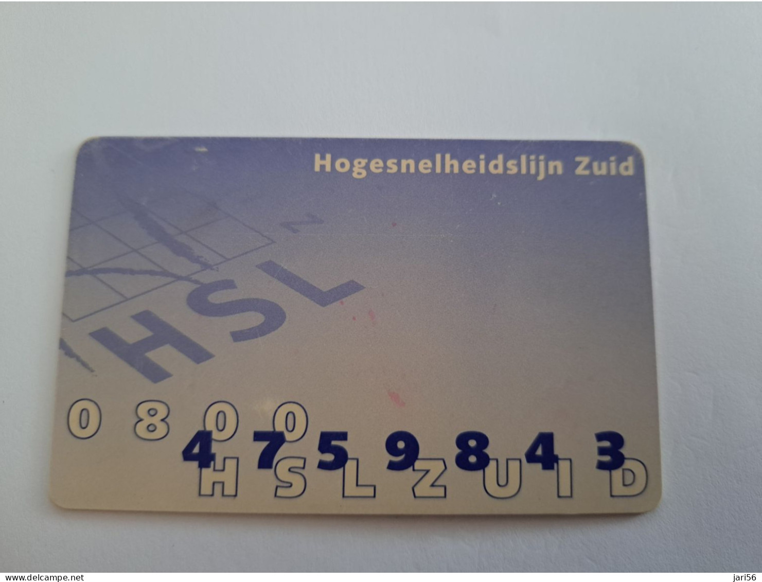 NETHERLANDS / CHIP ADVERTISING CARD/ HFL 2,50  /   HSL HOGESNELHEIDSLIJN    /     CRE 406 ** 14582** - Private
