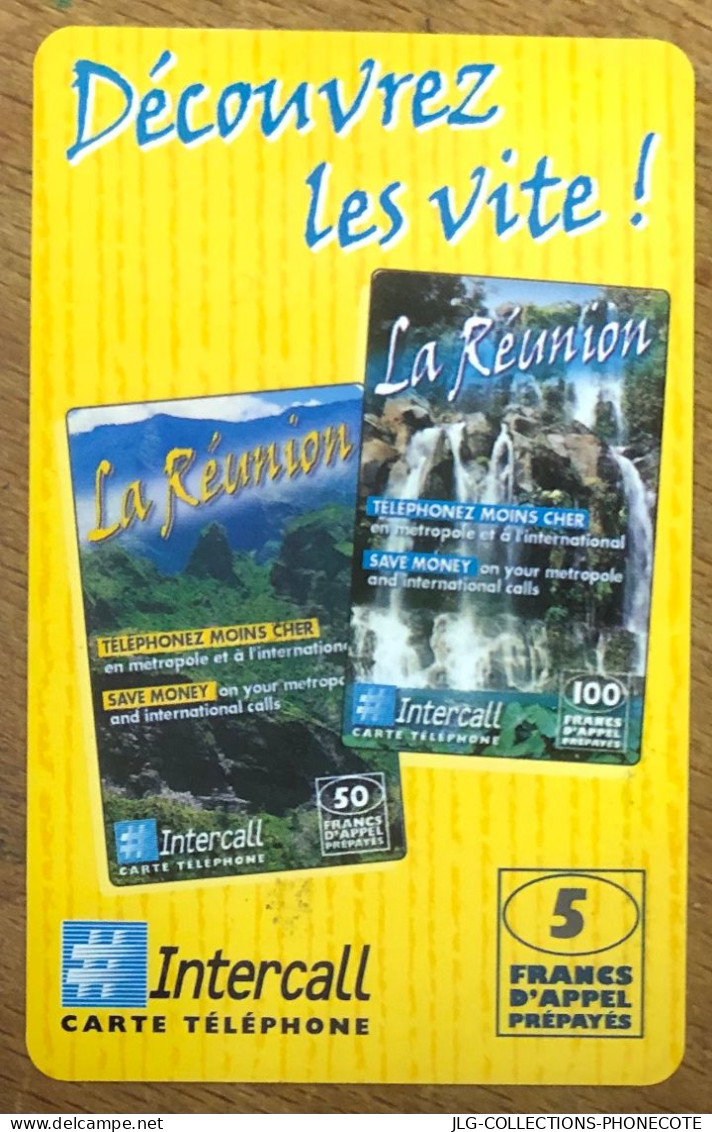 RÉUNION CARTE INTERCALL PREPAID PREPAYÉE CALLING CARD NO TELECARTE PHONECOTE TELEFONKARTE SCHEDA PHONECARD - Reunion