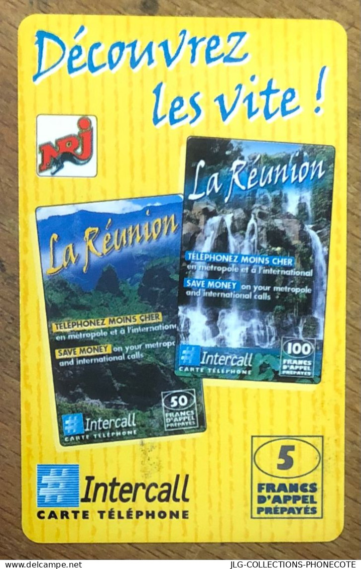 RÉUNION NRJ CARTE INTERCALL PREPAID PREPAYÉE CALLING CARD NO TELECARTE PHONECOTE TELEFONKARTE SCHEDA PHONECARD - Riunione