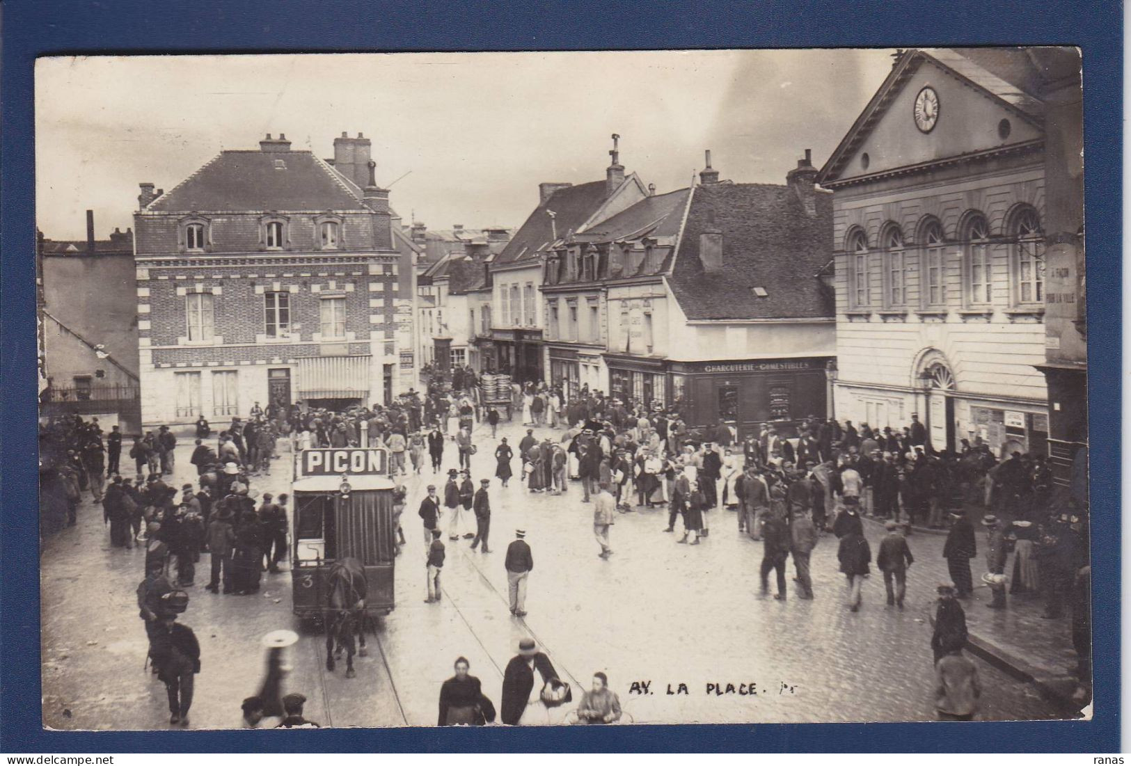 CPA [51] Marne > Ay En Champagne Tramway Carte Photo Voir Scan Du Dos - Ay En Champagne