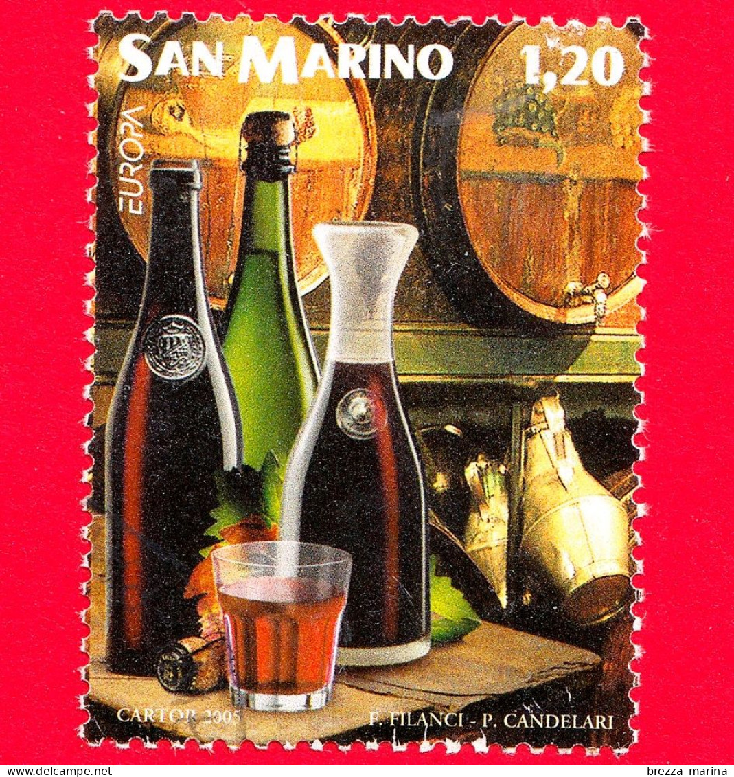 SAN MARINO - Usato - 2005 - Europa - Gastronomia - Vino - 1.20 - Used Stamps